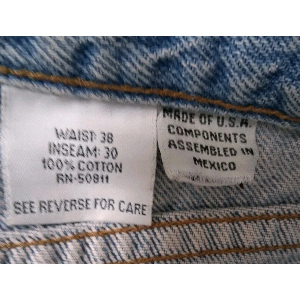 Vtg Anchor Blue Beyond Baggy Jeans Men 38 X 30 Fits 36